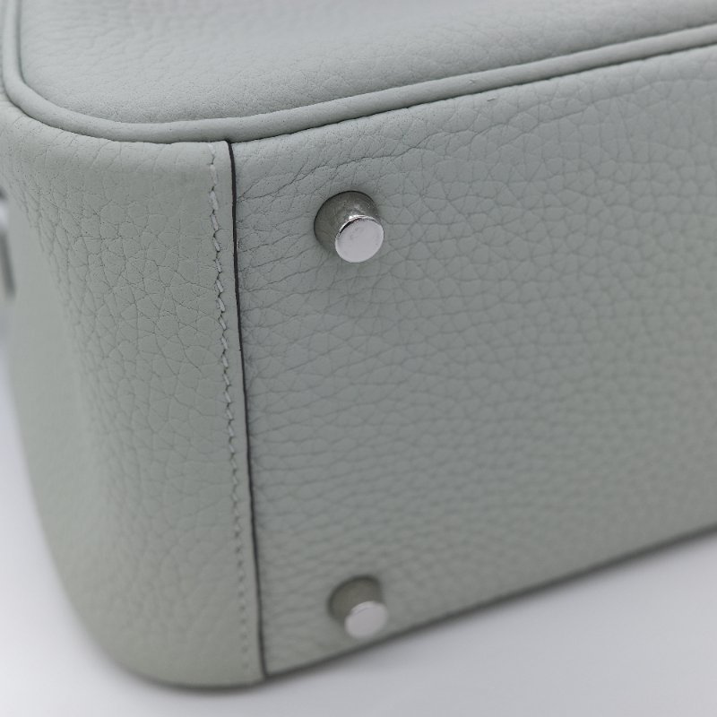 2024台灣購證♥️不撞色系列【CP 精選🌟小編推薦】Hermès 愛馬仕 Mini Lindy 冰晶灰 TC皮 牛皮 小牛皮 手提包肩背包 B 刻-23