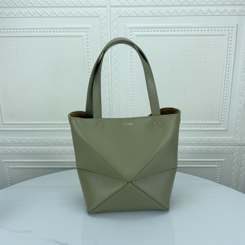 Loewe羅意威綠色幾何托特包 Puzzle Fold折疊 無附件