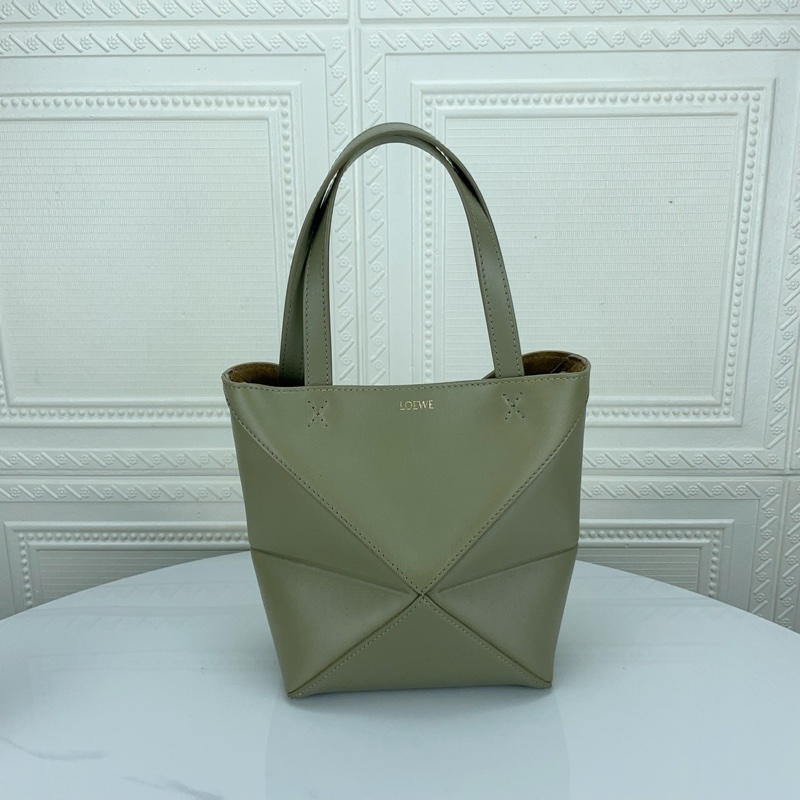 Loewe羅意威綠色幾何托特包 Puzzle Fold折疊 無附件-0