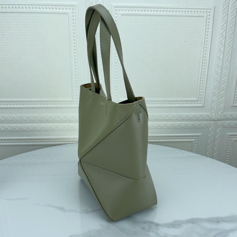 Loewe羅意威綠色幾何托特包 Puzzle Fold折疊 無附件-1
