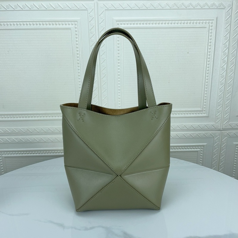 Loewe羅意威綠色幾何托特包 Puzzle Fold折疊 無附件-2