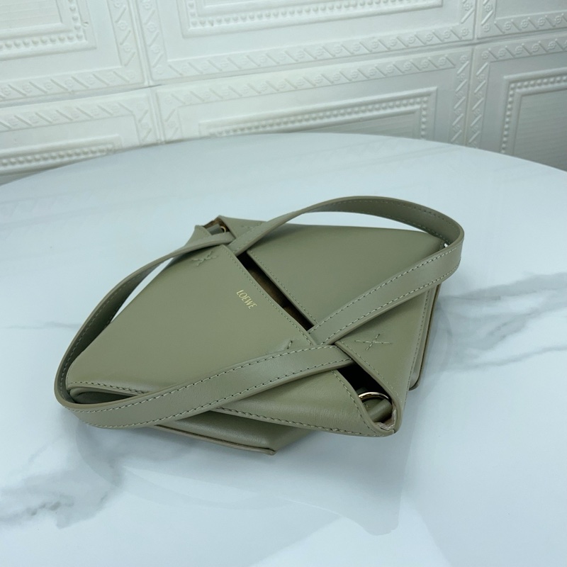 Loewe羅意威綠色幾何托特包 Puzzle Fold折疊 無附件-6