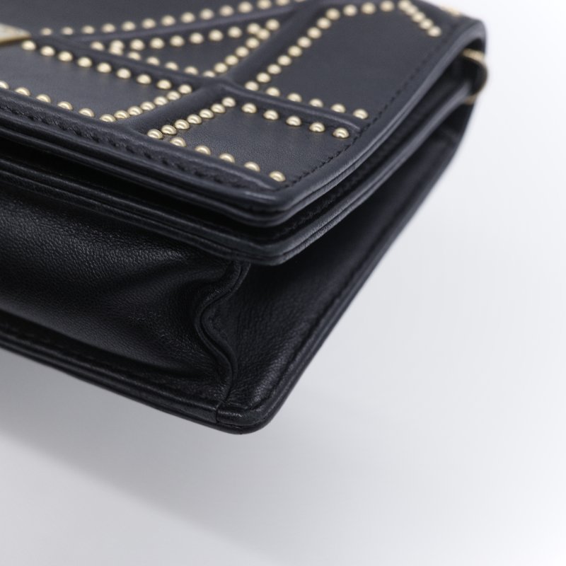 Dior 迪奧 Diorama WOC 銅金鉚釘 牛皮 肩背包 斜背包 鏈條包-8