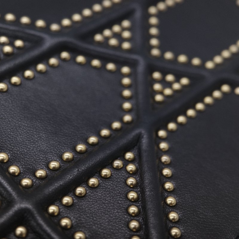 Dior 迪奧 Diorama WOC 銅金鉚釘 牛皮 肩背包 斜背包 鏈條包-19