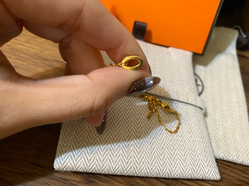 Hermes mini pop H字母項鍊 寶寶藍色-8