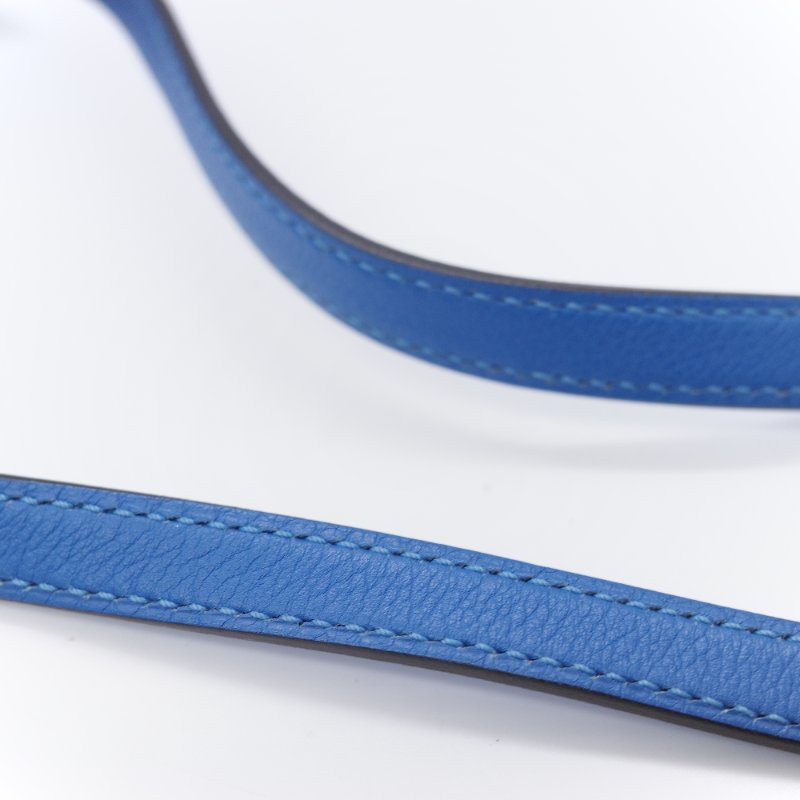 （錯過拍大腿♥️好狀況CP 推薦）Hermès 愛馬仕 Mini Roulis18 豬鼻子 琉璃藍  Evercolor 牛皮 X 刻 斜掛包 肩背包-17