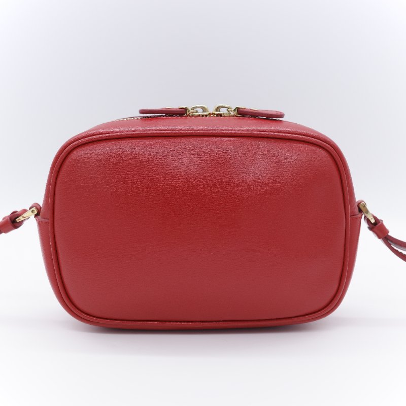 Salvatore Ferragamo 菲拉格慕 Gancini 烈焰紅 小牛皮 相機包 斜背包-4