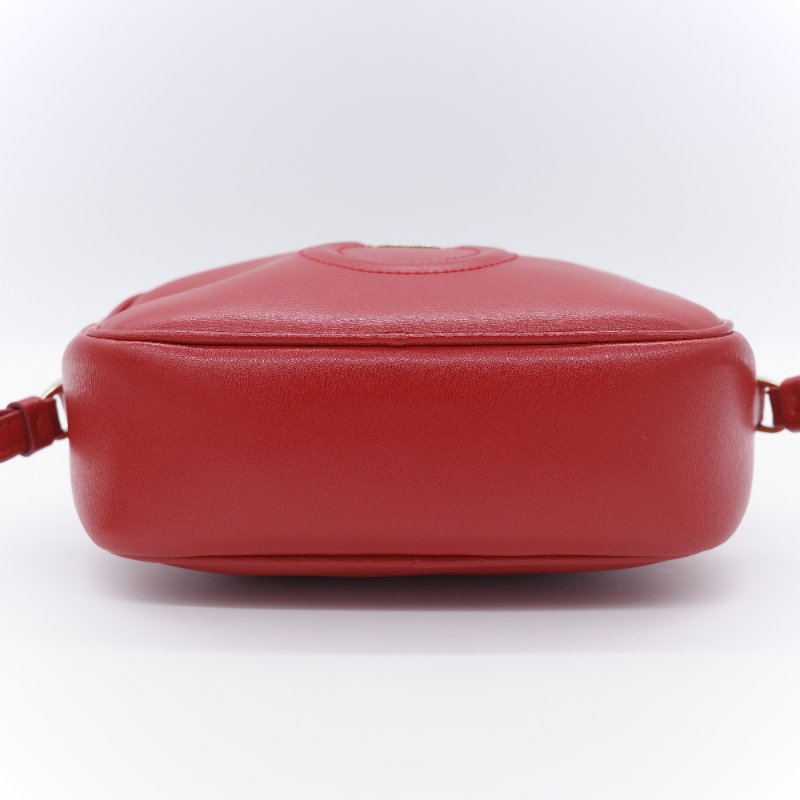 Salvatore Ferragamo 菲拉格慕 Gancini 烈焰紅 小牛皮 相機包 斜背包-6