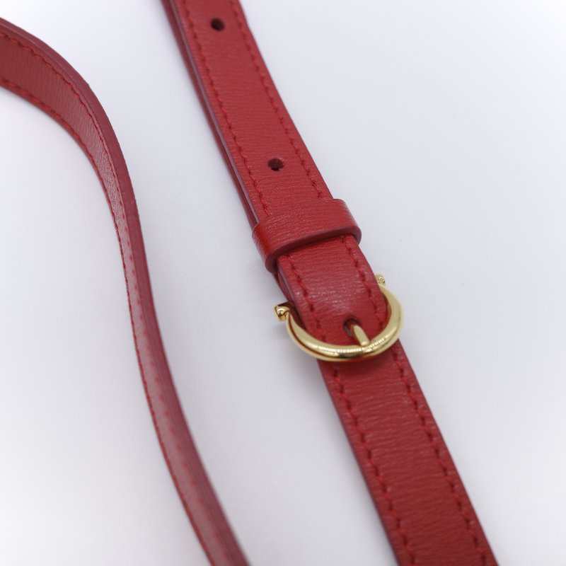 Salvatore Ferragamo 菲拉格慕 Gancini 烈焰紅 小牛皮 相機包 斜背包-10