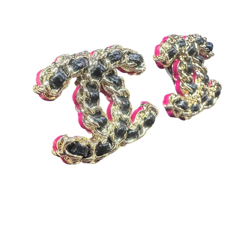 【美收精品】CHANEL雙C針式耳環 5-93-2