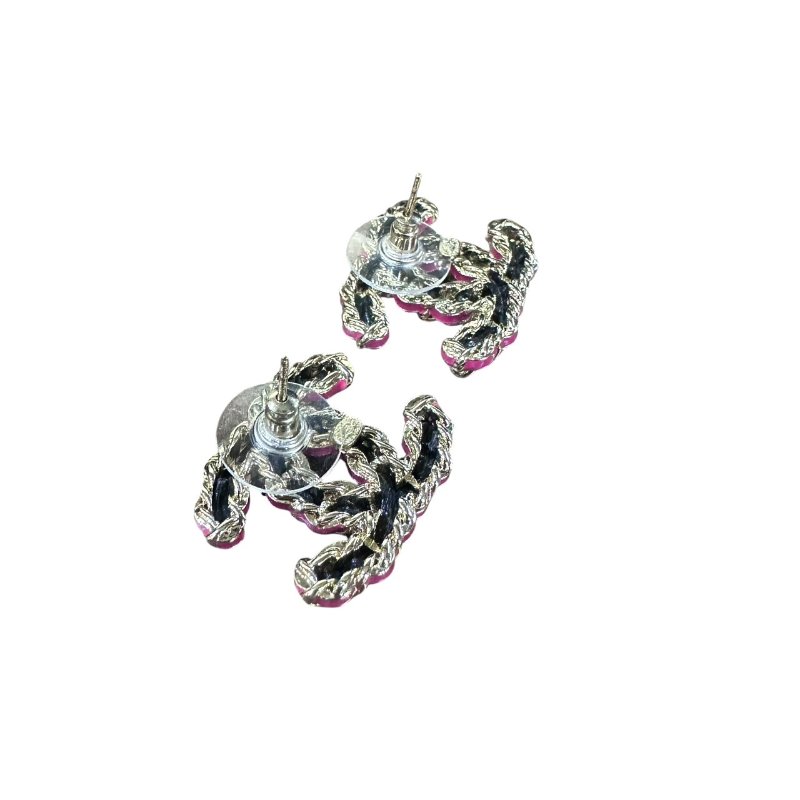 【美收精品】CHANEL雙C針式耳環 5-93-4