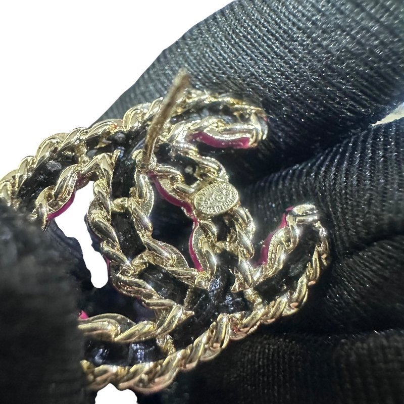 【美收精品】CHANEL雙C針式耳環 5-93-5