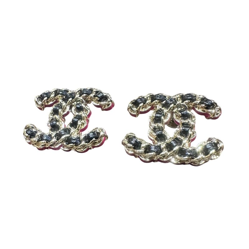 【美收精品】CHANEL雙C針式耳環 5-93-6