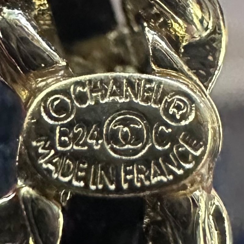 【美收精品】CHANEL雙C針式耳環 5-93-8