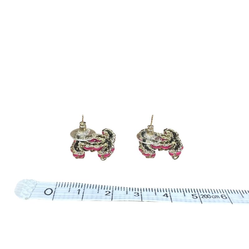 【美收精品】CHANEL雙C針式耳環 5-93-11