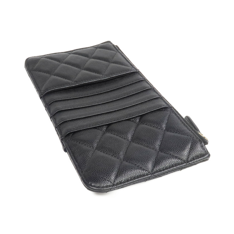 CHANEL 牛皮皮革Long Zip Wallet金扣長錢包-4