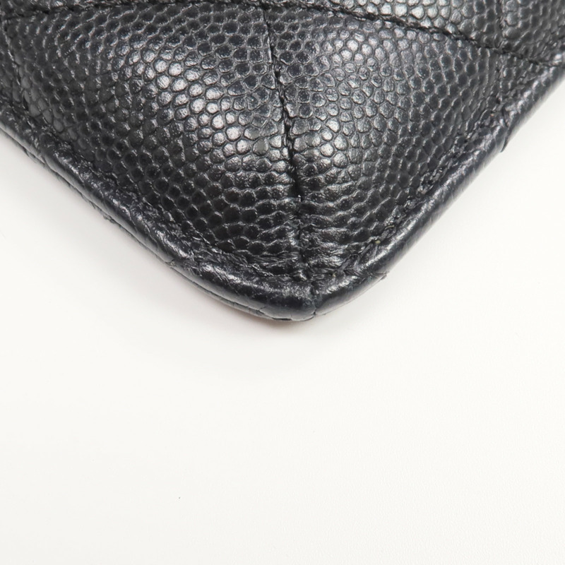 CHANEL 牛皮皮革Long Zip Wallet金扣長錢包-7