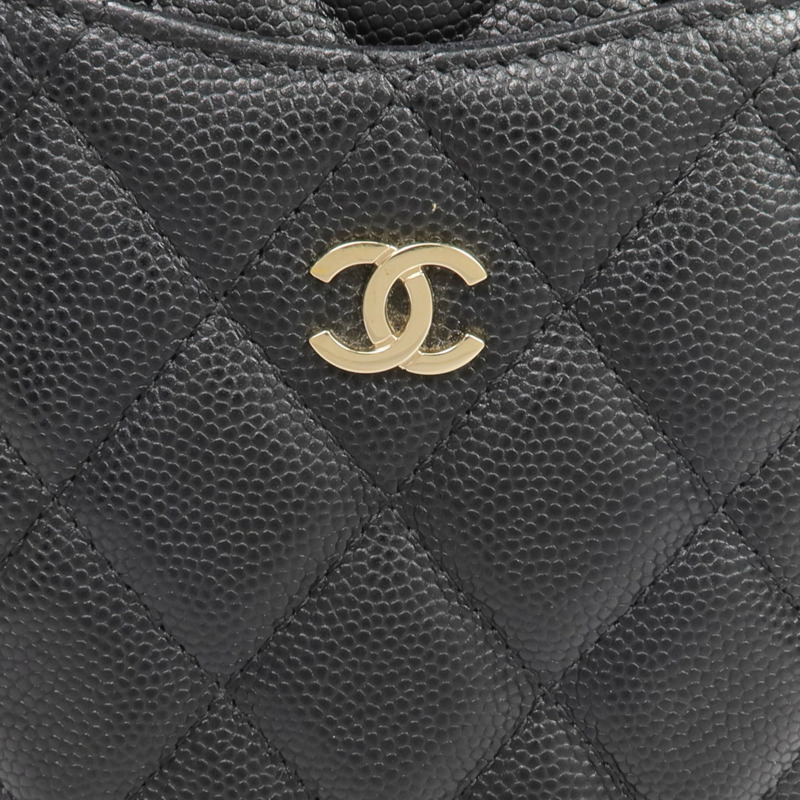CHANEL 牛皮皮革Long Zip Wallet金扣長錢包-10