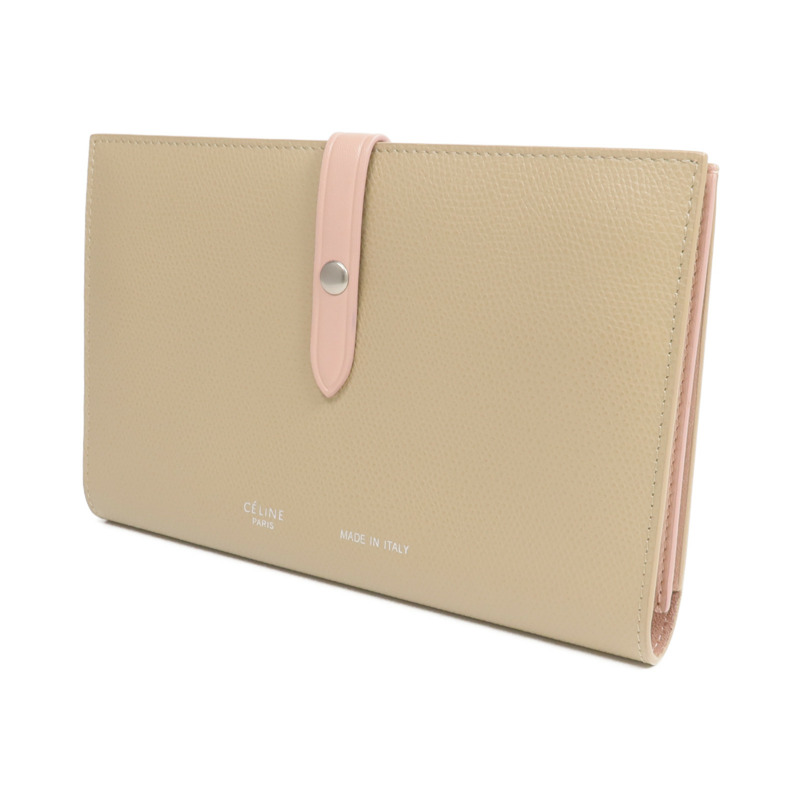 CELINE 牛皮皮革Long wallet銀扣長錢包-2