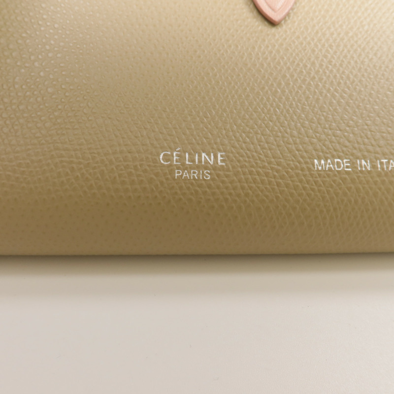 CELINE 牛皮皮革Long wallet銀扣長錢包-7