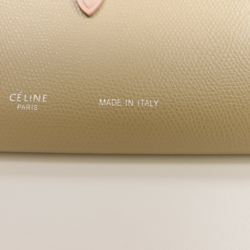 CELINE 牛皮皮革Long wallet銀扣長錢包-8