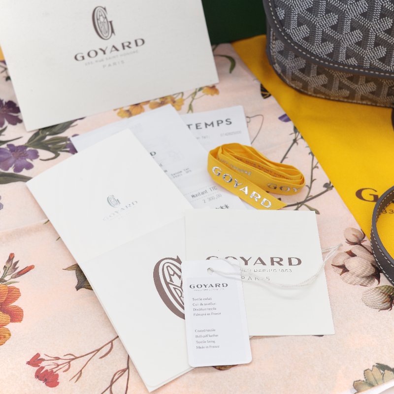 （超級新♥️全配全套）Goyard 戈雅 Belvedere PM小號 灰色 經典花紋 防水帆布 牛皮 翻蓋斜背包 郵差包-19