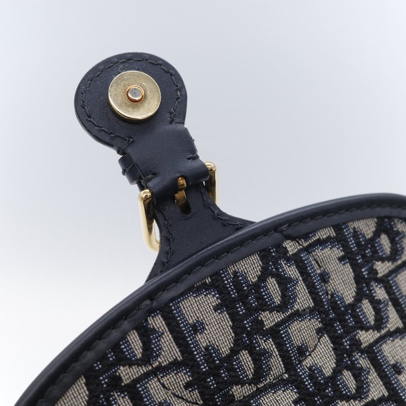 Dior 迪奧 Bobby Bag 小號 經典藍色 緹花帆布 斜背包 肩背包-10