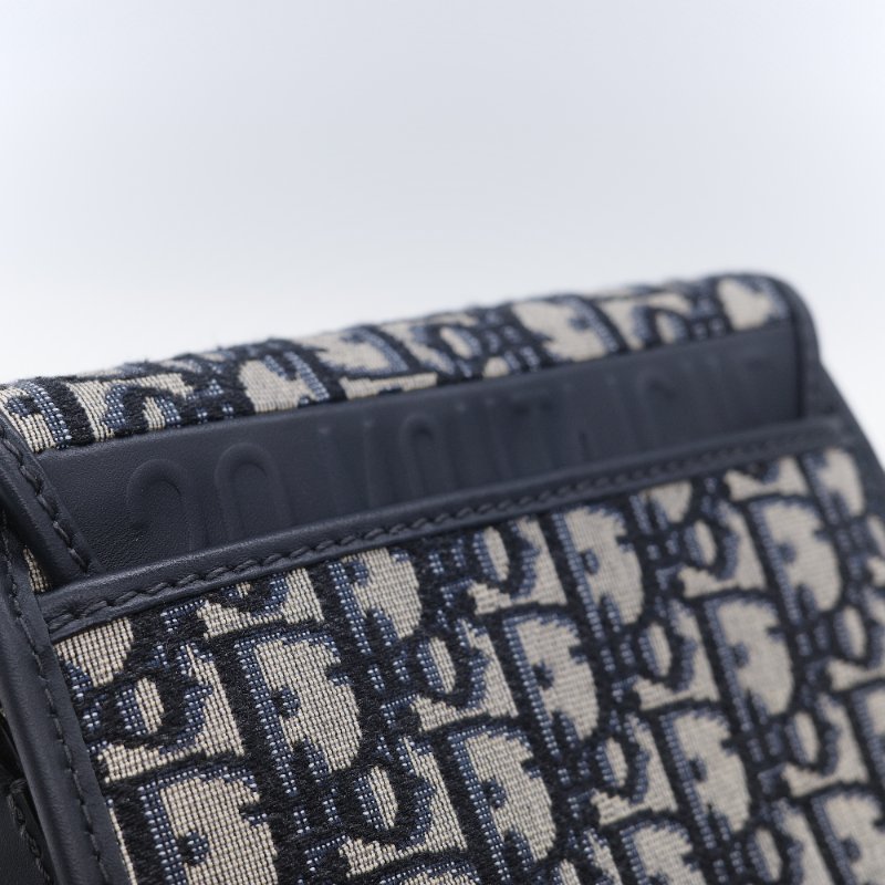 Dior 迪奧 Bobby Bag 小號 經典藍色 緹花帆布 斜背包 肩背包-13