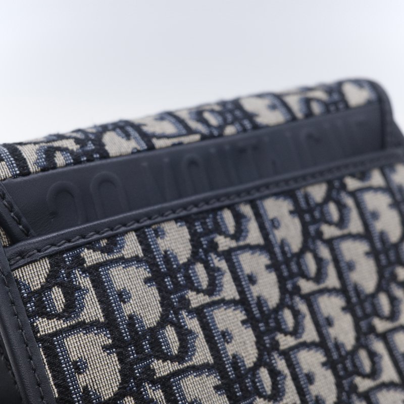 Dior 迪奧 Bobby Bag 小號 經典藍色 緹花帆布 斜背包 肩背包-14