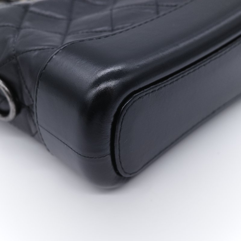 Chanel 香奈兒 Gabrielle Hobo 菱格紋 黑色 小牛皮 小型流浪包-8