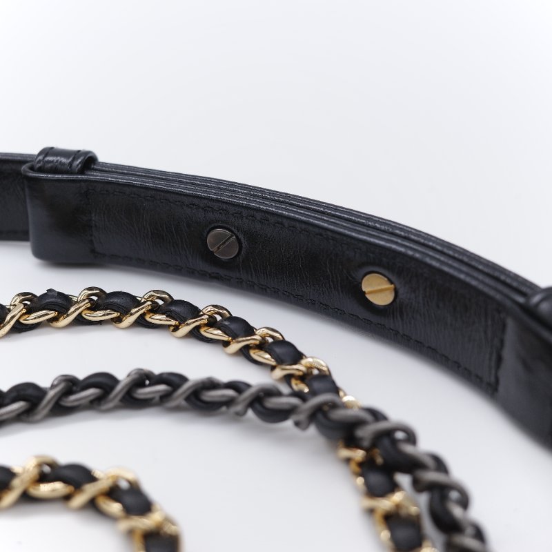 Chanel 香奈兒 Gabrielle Hobo 菱格紋 黑色 小牛皮 小型流浪包-15