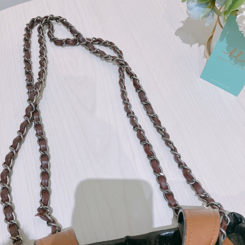 TK1955	香奈兒 牛皮皮革 鏈帶手挽肩背  Black Quilted Iridescent Calfskin Leather Small In-The-Mix Tote Bag-29