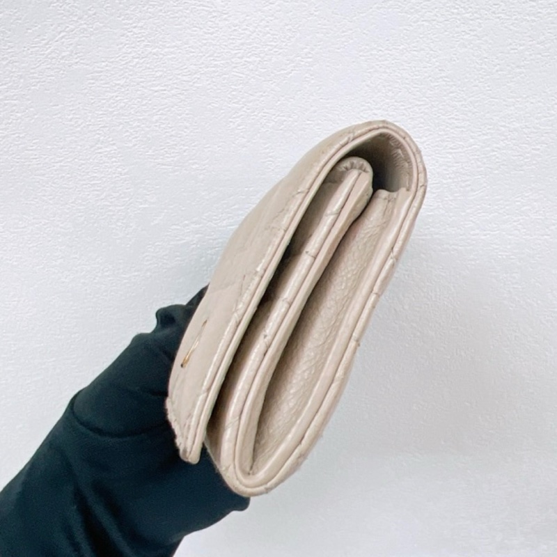 💰大出清 Dior Caro Glycine 錢包 沙色柔軟 Cannage 籐格紋小牛皮-2