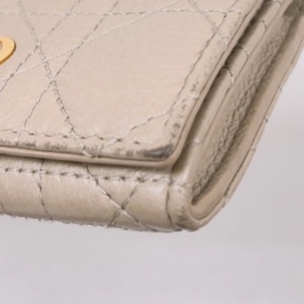 💰大出清 Dior Caro Glycine 錢包 沙色柔軟 Cannage 籐格紋小牛皮-13