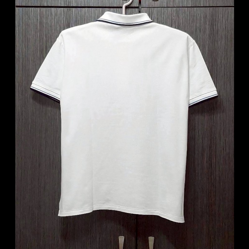 (日本製MIJ)絕版BURBERRY 博柏利 BLACK LABEL 黑標 戰馬 男白色短袖POLO衫3號-1