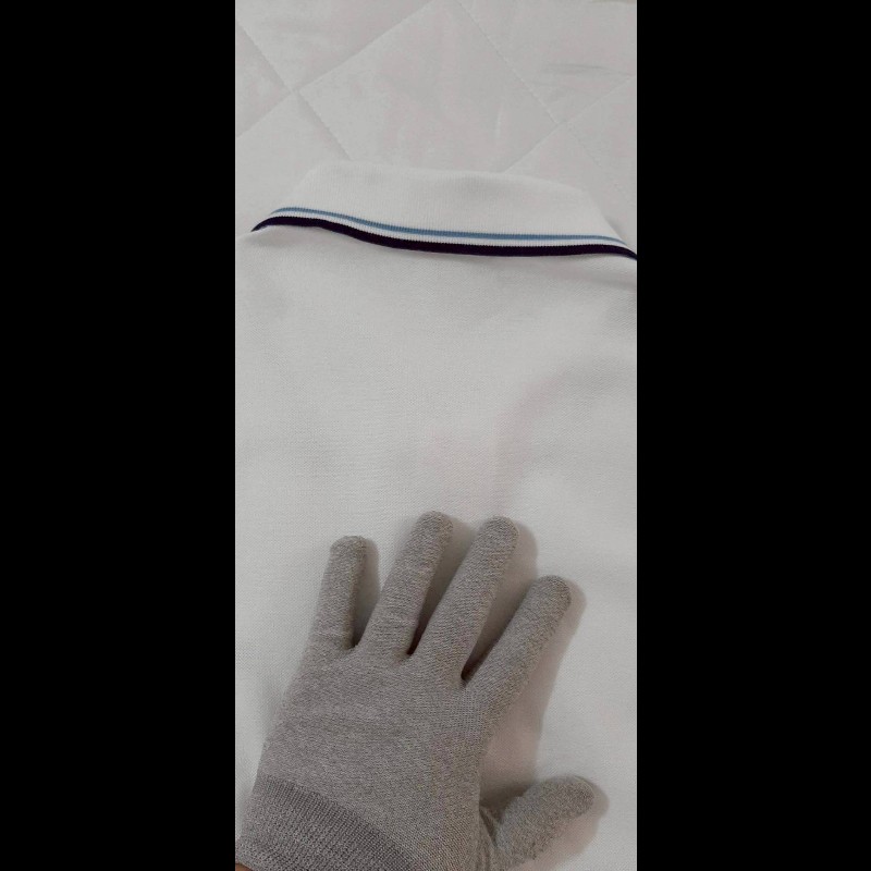 (日本製MIJ)絕版BURBERRY 博柏利 BLACK LABEL 黑標 戰馬 男白色短袖POLO衫3號-3