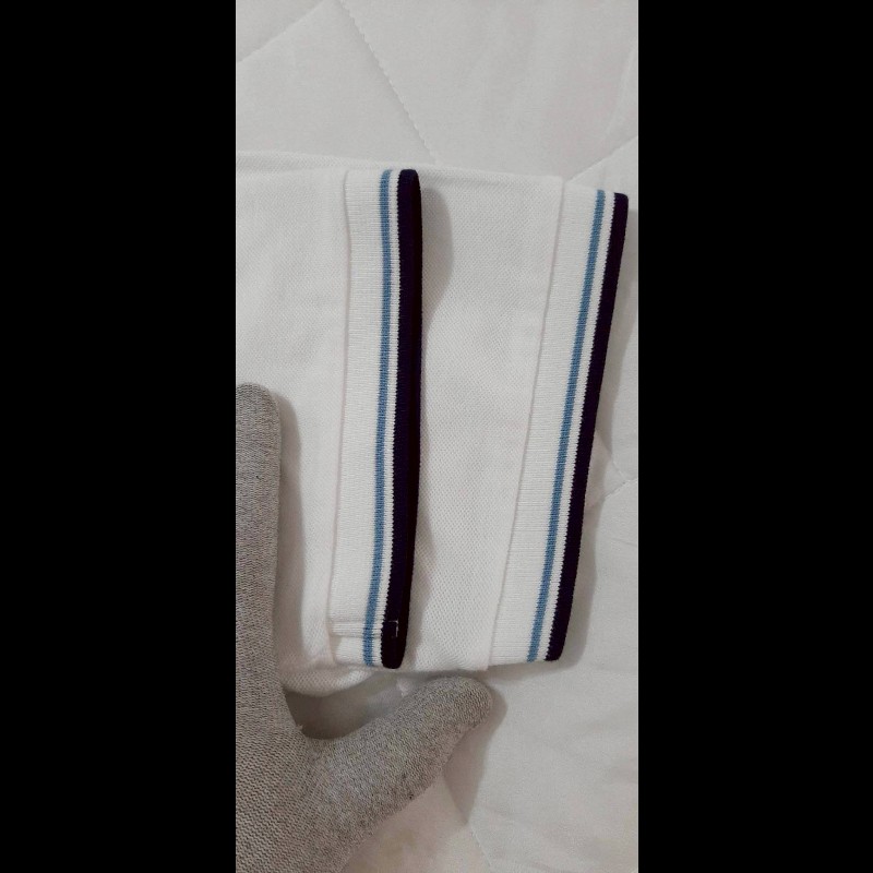 (日本製MIJ)絕版BURBERRY 博柏利 BLACK LABEL 黑標 戰馬 男白色短袖POLO衫3號-5