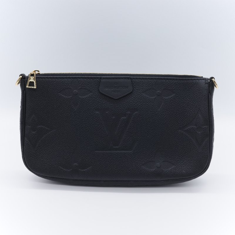 Louis Vuitton 路易威登 Multi Pochette Accessoires 黑色 壓花牛皮 斜背包-4
