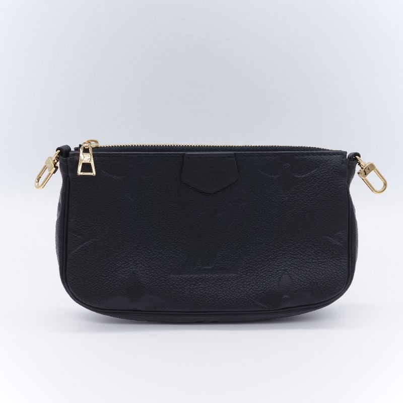 Louis Vuitton 路易威登 Multi Pochette Accessoires 黑色 壓花牛皮 斜背包-5