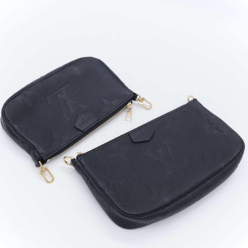 Louis Vuitton 路易威登 Multi Pochette Accessoires 黑色 壓花牛皮 斜背包-16