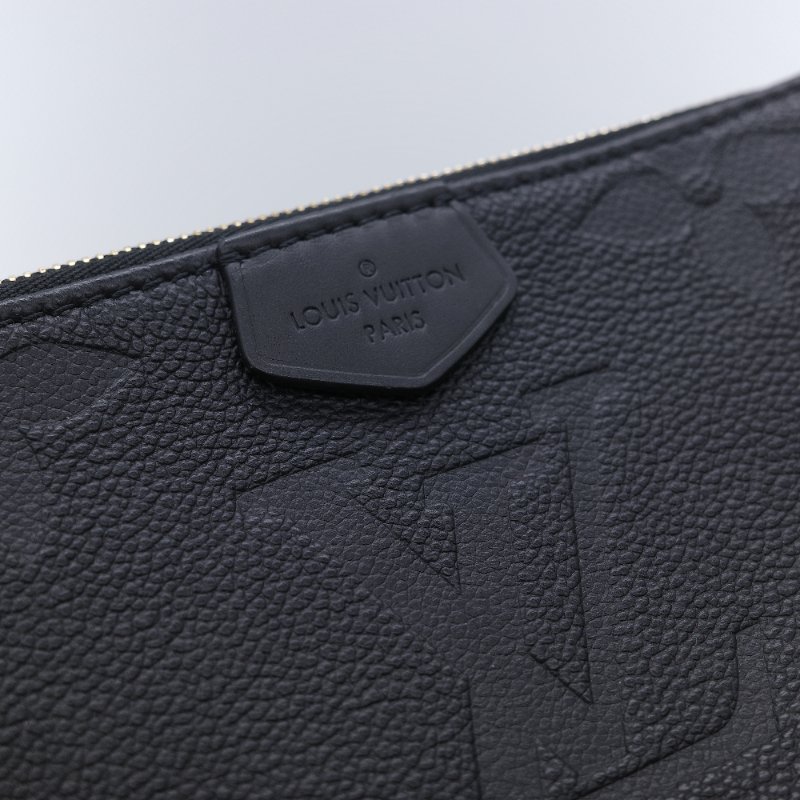 Louis Vuitton 路易威登 Multi Pochette Accessoires 黑色 壓花牛皮 斜背包-19