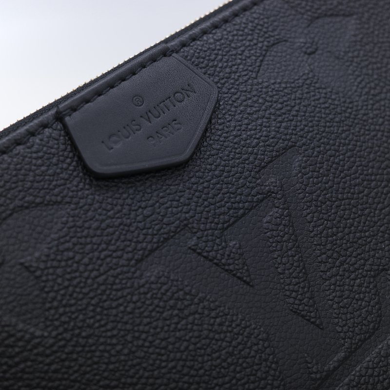 Louis Vuitton 路易威登 Multi Pochette Accessoires 黑色 壓花牛皮 斜背包-23