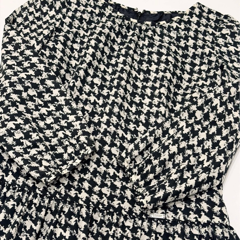 BURBERRY 藍標千鳥格紋洋裝-4
