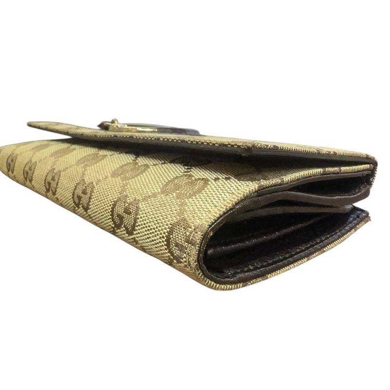 【美收精品】GUCCI茶色老花長夾 5-89-5