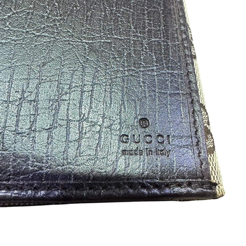 【美收精品】GUCCI茶色老花長夾 5-89-7