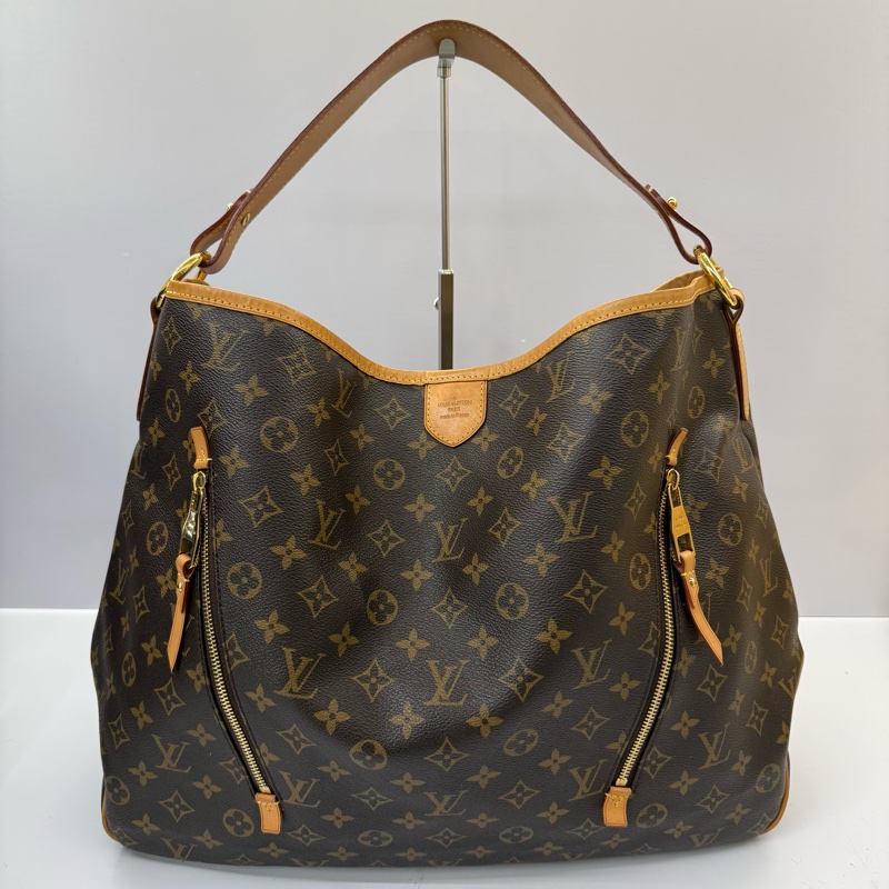 LOUIS VUITTON 路易威登 老花雙拉鍊單肩包 MONOGRAM DELIGHFUL GM M40354-0