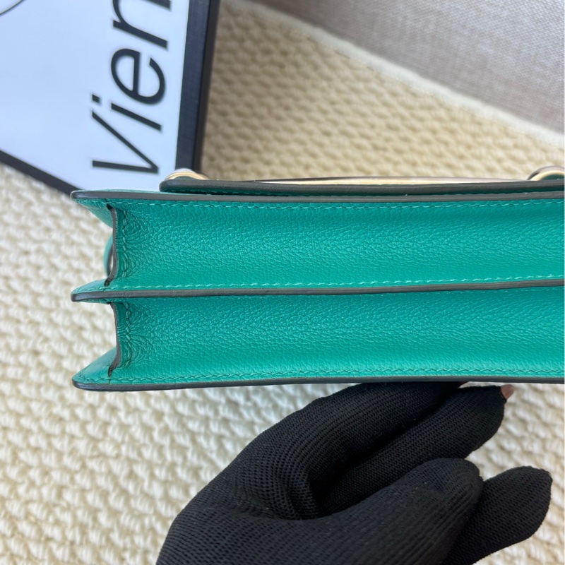 Hermes mini Roulis 維羅納綠銀扣-5