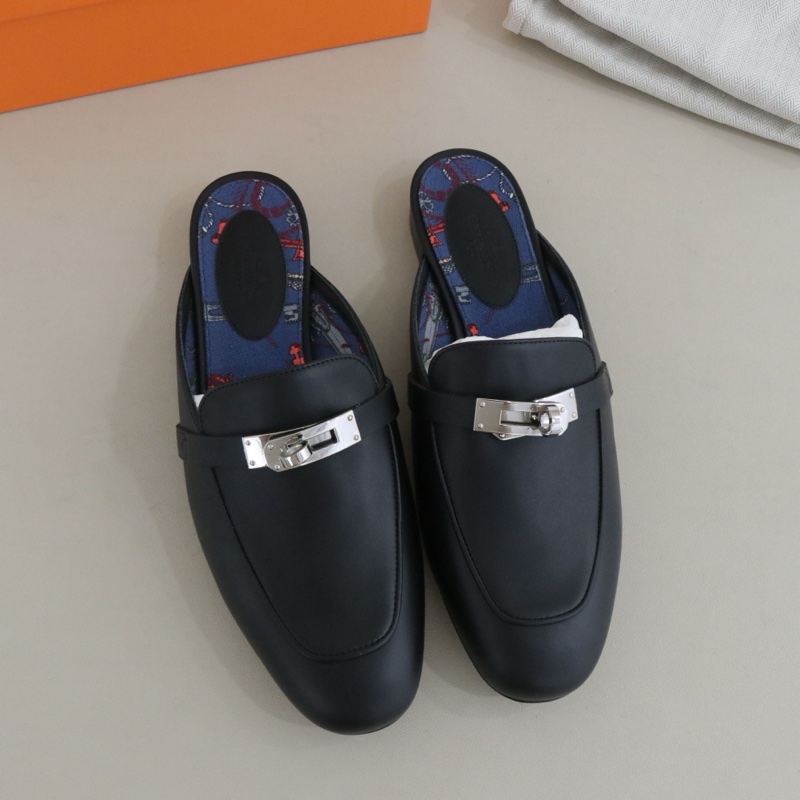 閒置新 Hermès 愛馬仕 Oz穆勒拖鞋女鞋，37碼，配件盒子防塵袋-3