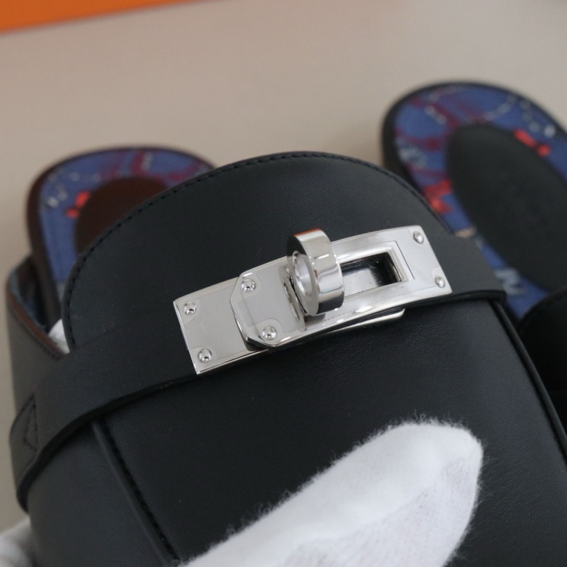 閒置新 Hermès 愛馬仕 Oz穆勒拖鞋女鞋，37碼，配件盒子防塵袋-4