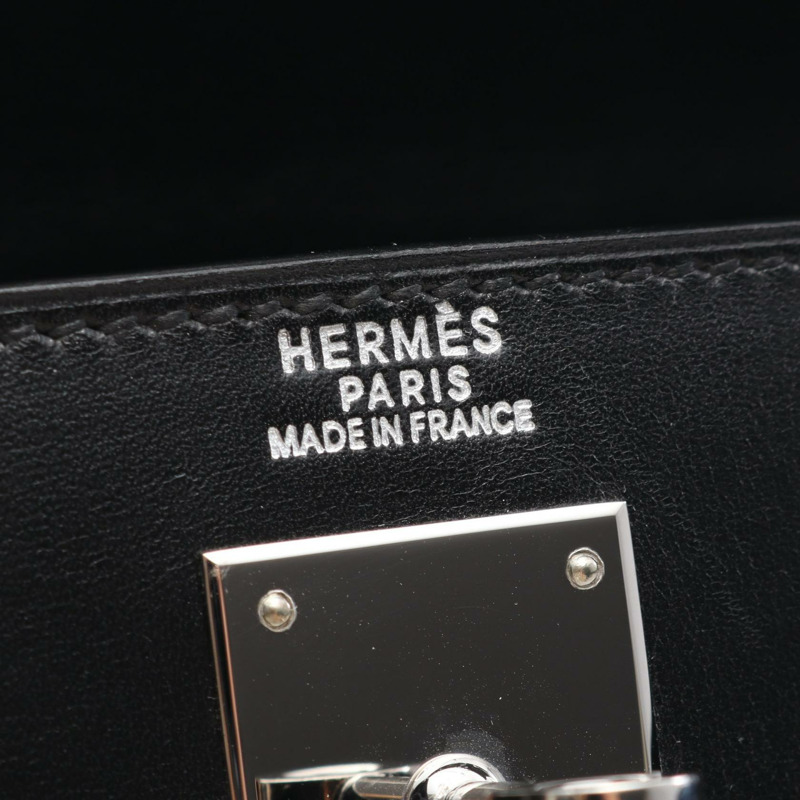 愛馬仕 Kelly 32 單肩手提包，Box 小牛皮，黑色 SHW，二手 K-3